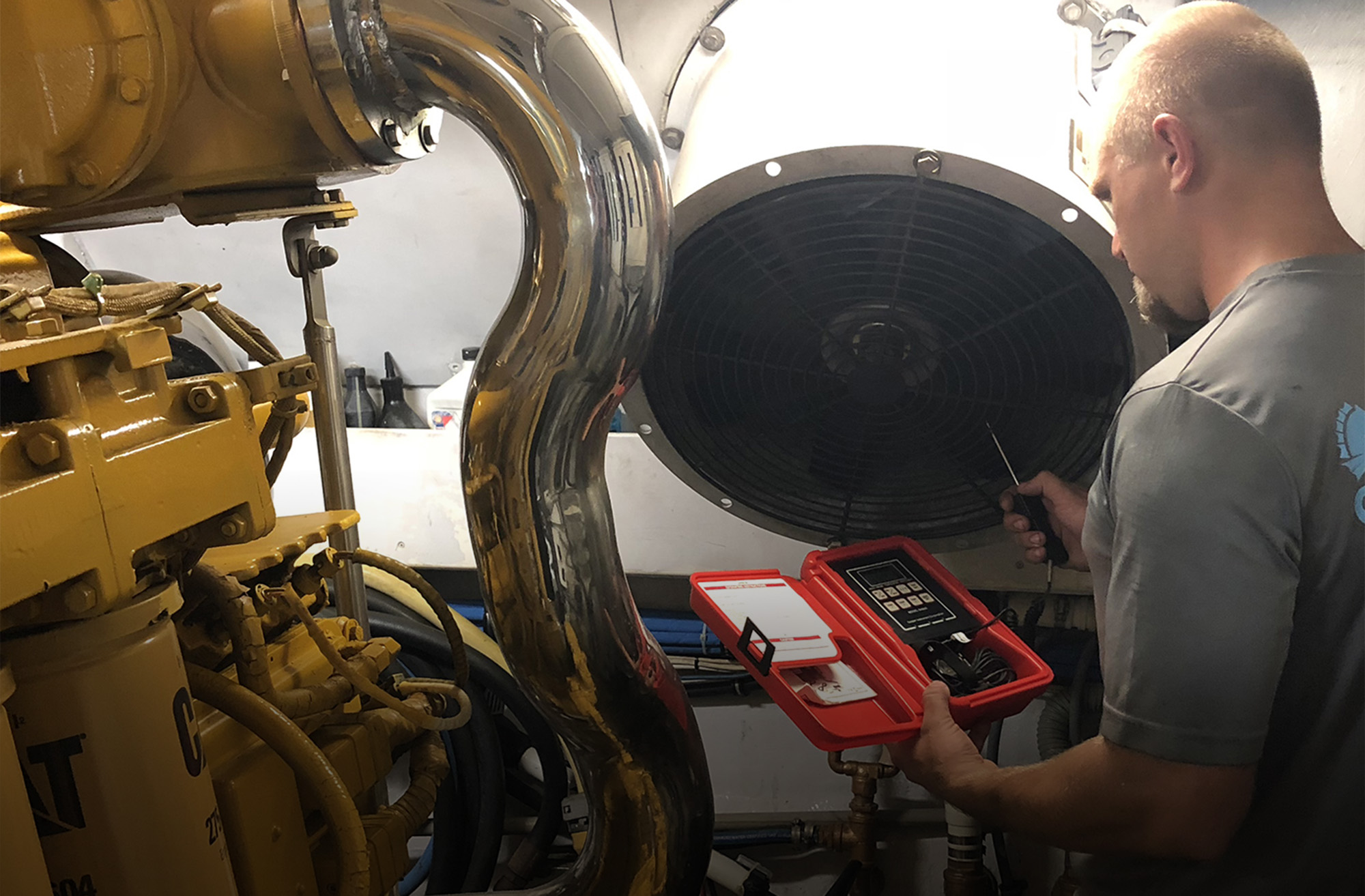 Marine engine room ventilator