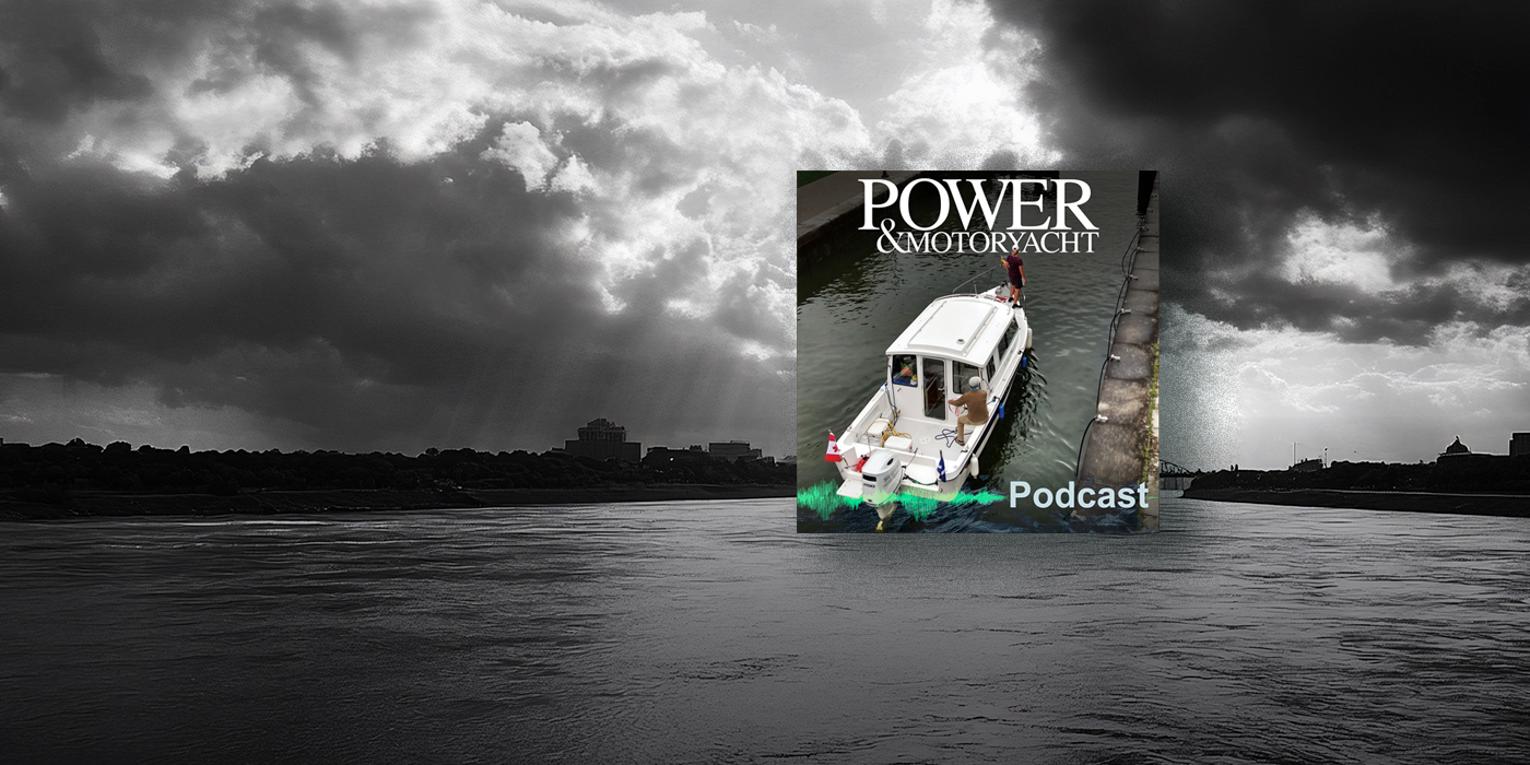 The Gateway Arch stands tall against a dramatic sky over the Mississippi River in St. Louis, Missouri. Podcast logo