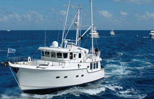 The Captains Baker's beloved Atlantic-crosser, Bluewater.