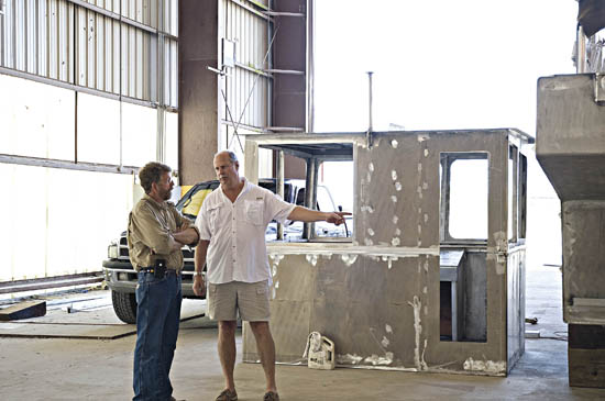 Trinity Yachts’s Billy Smith and the author.