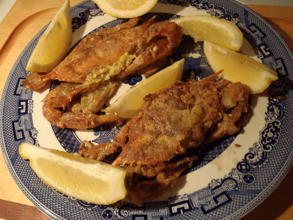 Prepared soft-shell crab