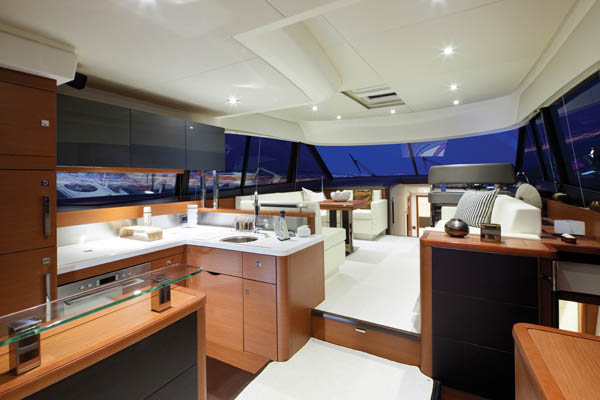 Prestige 550 Flybridge interior Prestige 550 Flybridge interior