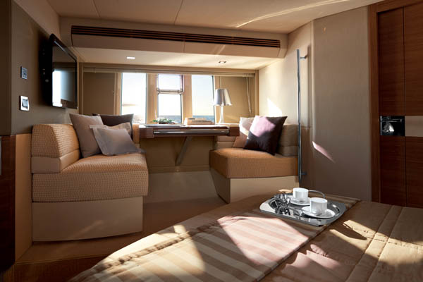Master Cabin Dinette of the Aziumut 60 motoryacht