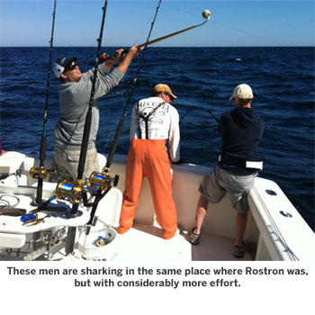 These men are sharking in the same place where Rostron was, but with considerably more effort. These men are sharking in the same place where Rostron was, but with considerably more effort.