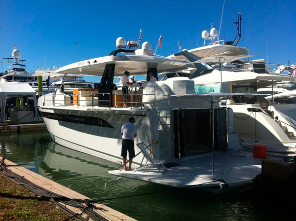 Astondoa Top Deck 63 at the Yacht & Brokerage show in Miami 2014 Astondoa Top Deck 63 at the Yacht & Brokerage show in Miami 2014