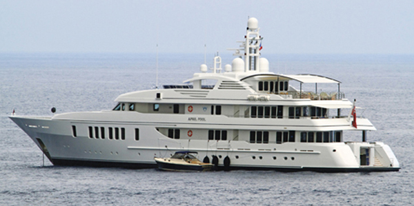 SamadhiThe former April Fool is a 200-foot Dutch-built beauty with a range of 5,000 miles at 13 knots. Not too shabby.The PMY 100: 2014 ▶