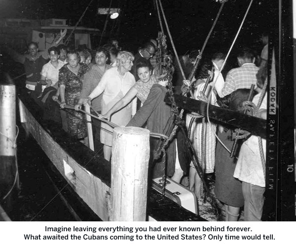 Cubans escaping to the U.S.