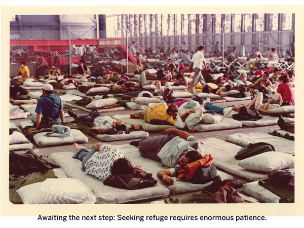 Awaiting the next step: Seeking refuge requires enormous patience.