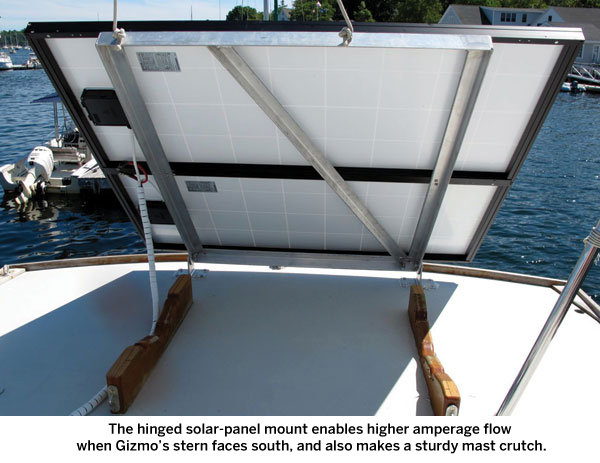 Solar panel on boat