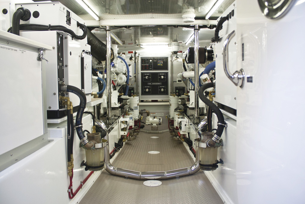 Fleming 65 Engine Room – click to enlarge Fleming 65 Engine Room - click to enlarge