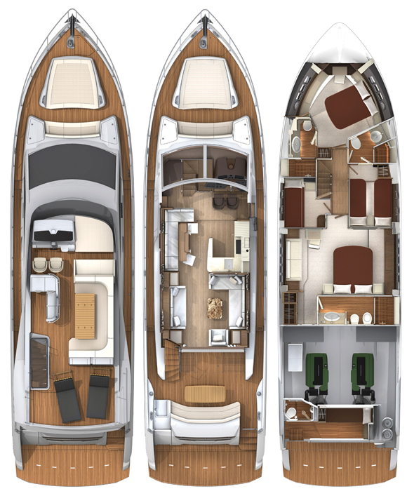Absolute 64 Fly deck plans