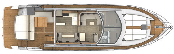Absolute 55 Fly - Main Deck