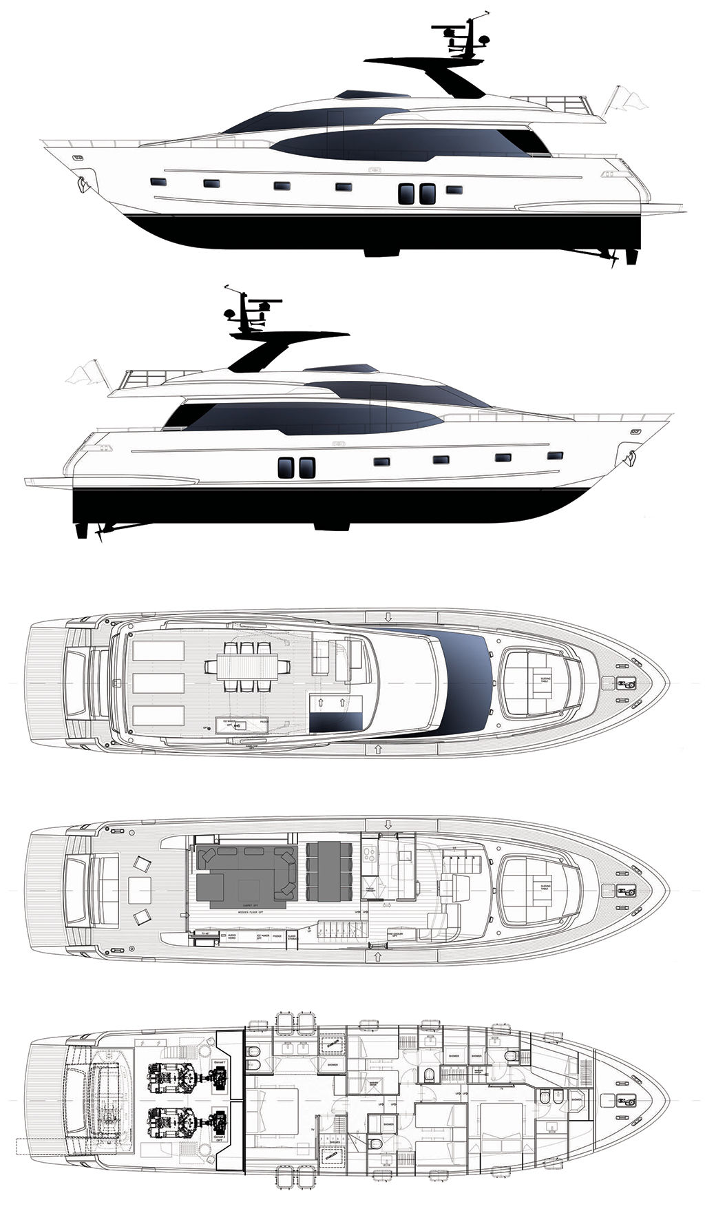Sanlorenzo SL78 layout diagram