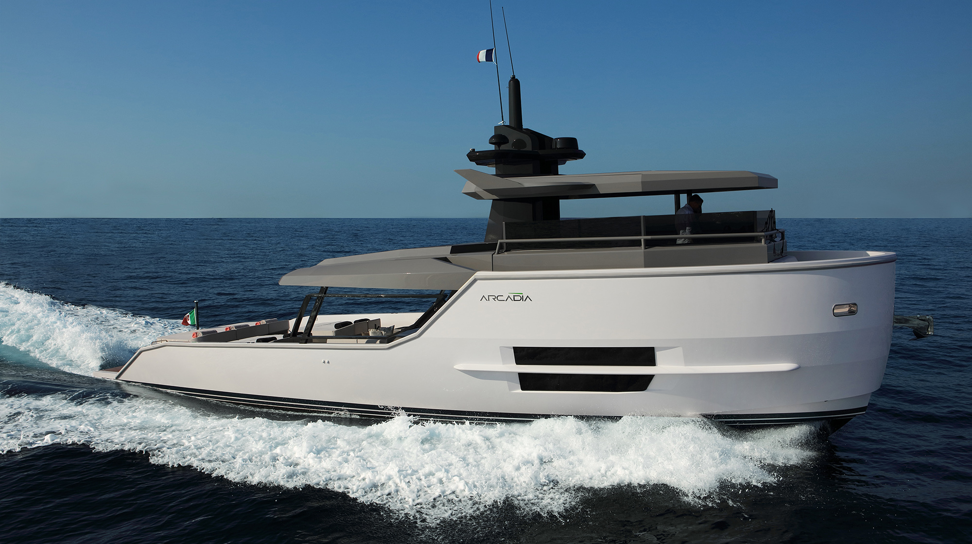 Her outward profile may not be a conventional model of proportion, but the Arcadia Sherpa will undoubtedly turn heads wherever she goes.