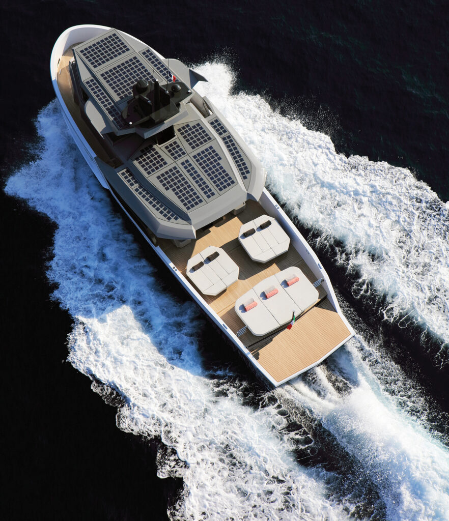 Arcadia Sherpa 60 running, seen from above.