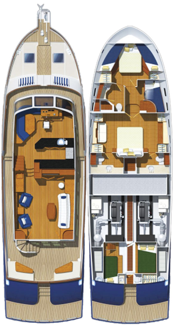 Marlow 62E - deckplans