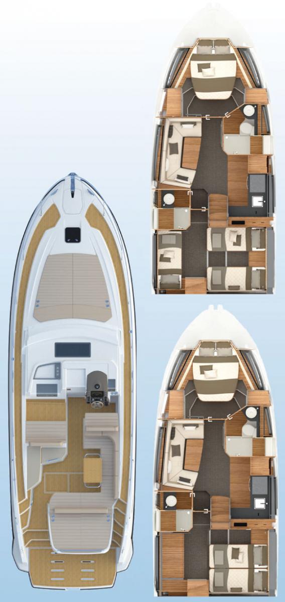 Azimut Atlantis 43 deckplans