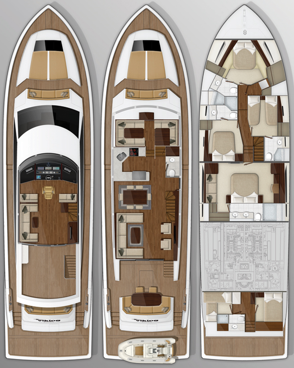 Viking 75 Motoryacht deckplans