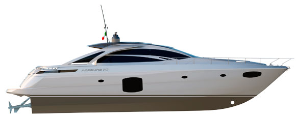 Pershing 70 profile rendering