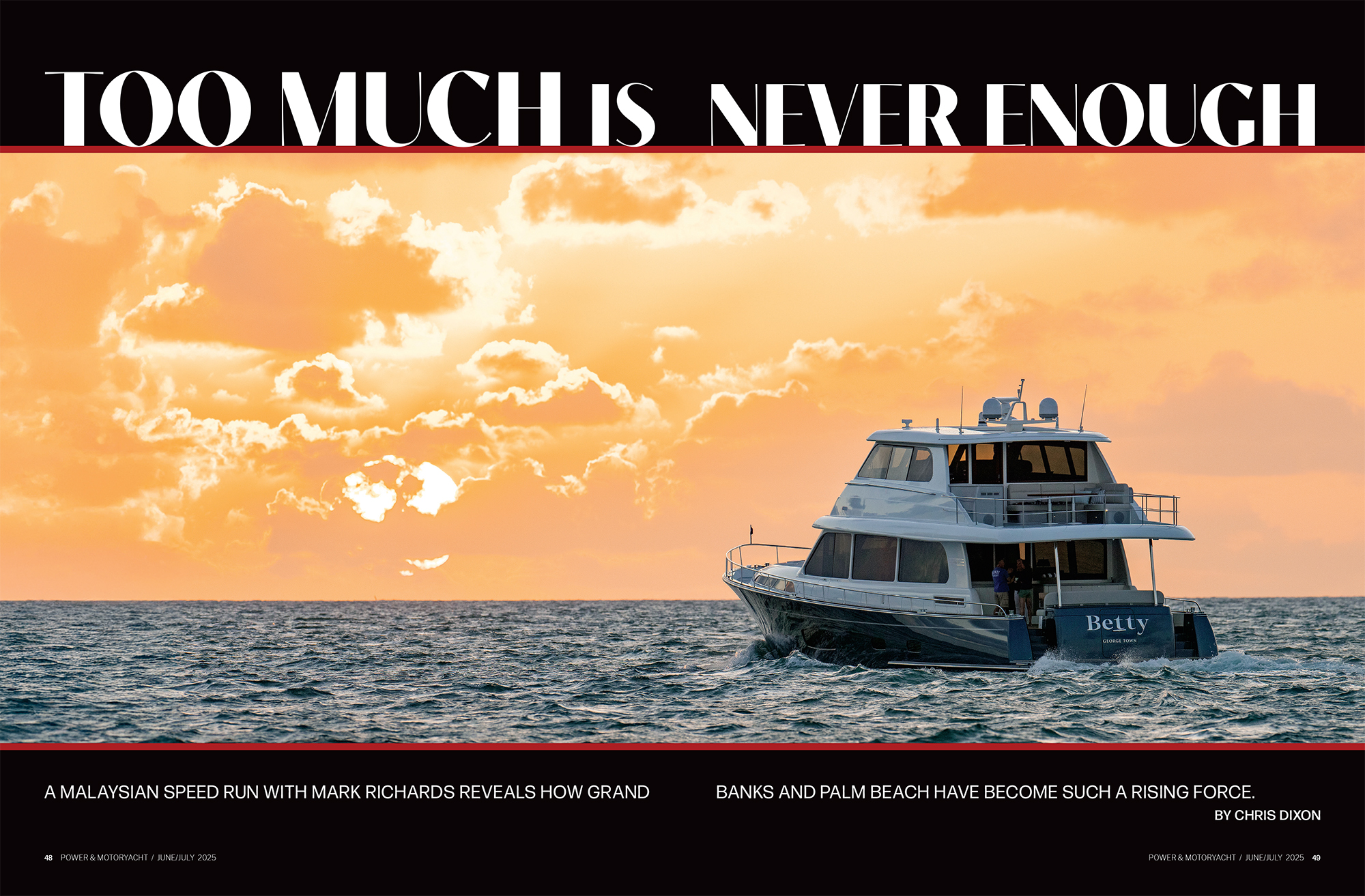 magazine page spread
