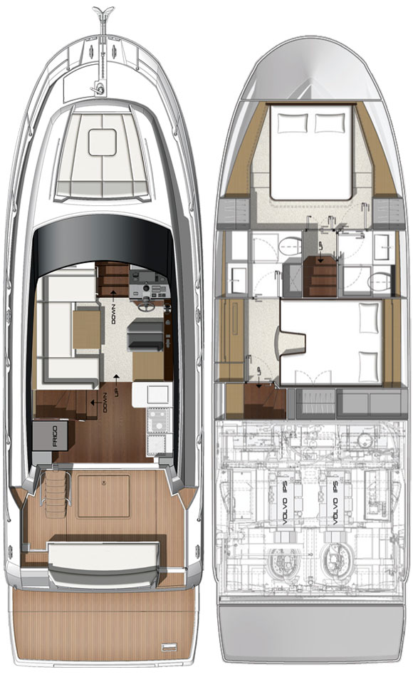 Prestige 420 deckplans