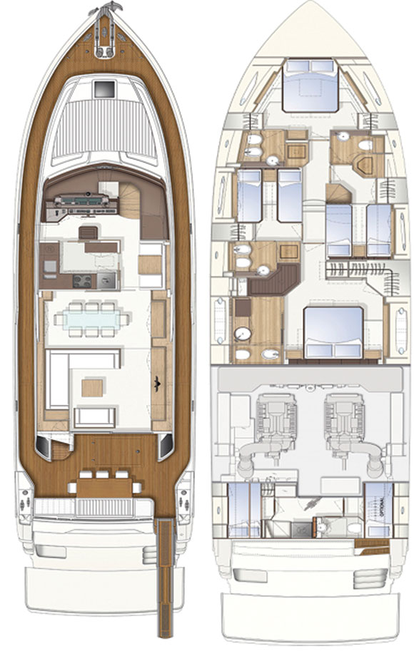 Ferretti 750 deckplans
