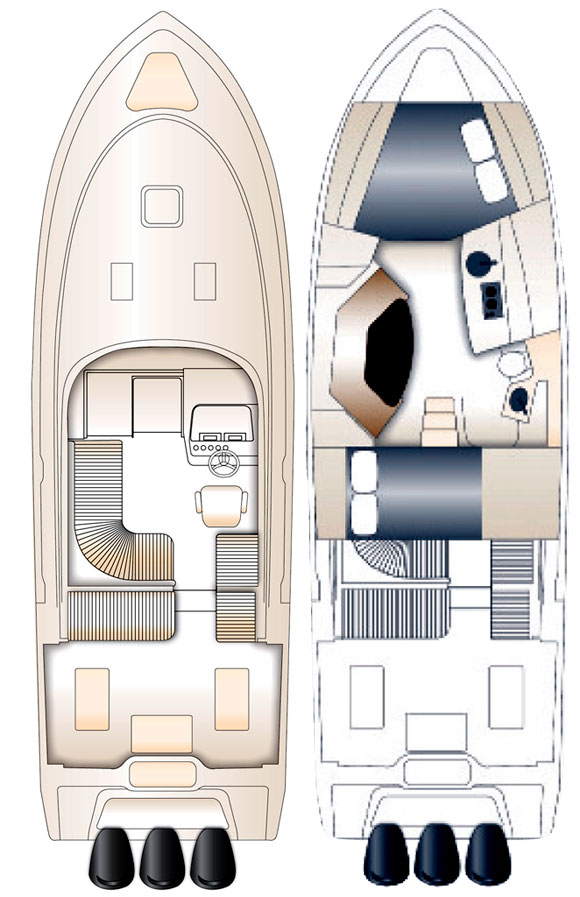Jupiter 41 Sport Bridge deckplans