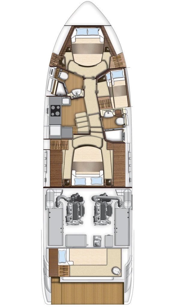 Azimut 50 lower deck plans