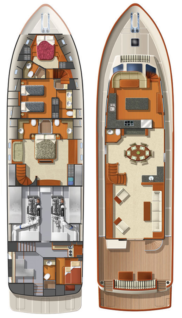 Offshore 87 Motor Yacht deckplans