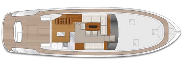 Maritimo M58 Saloon layout digram