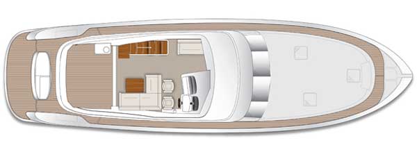 Maritimo M58 Flybridge layout digram
