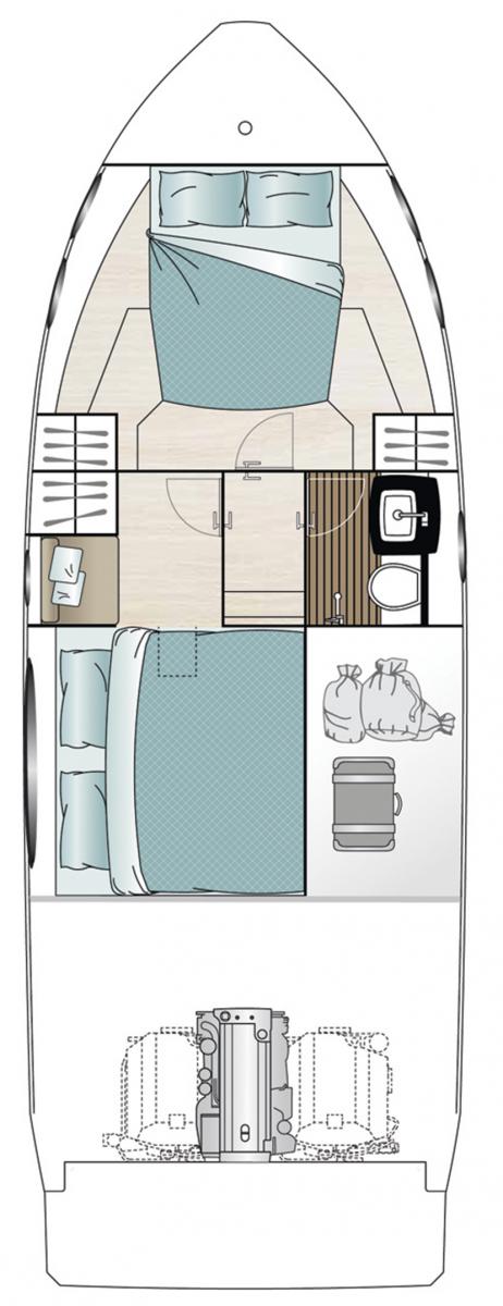 Sealine C330 layout diagram