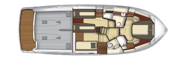 Azimut Magellano 43 - lowerdeck layout diagram