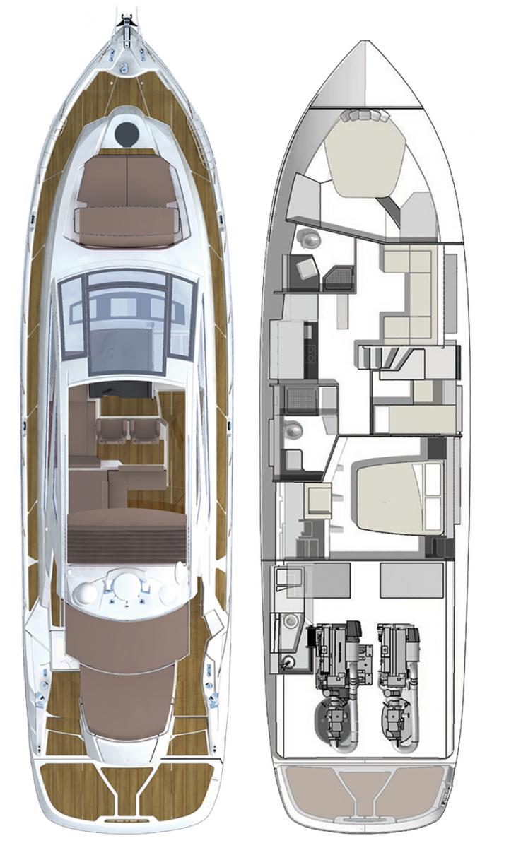 Cranchi 60 ST layout diagram