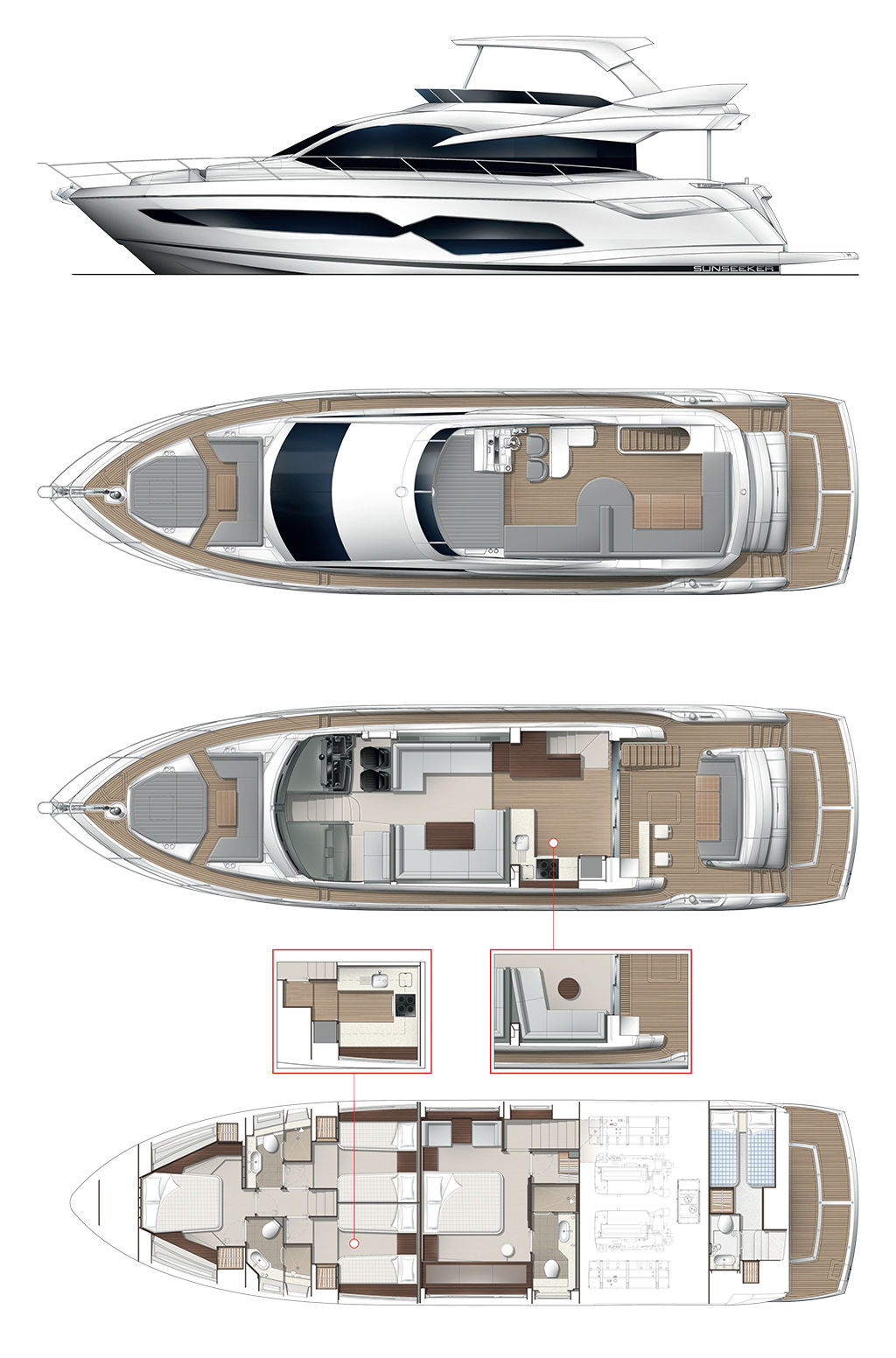 Sunseeker Manhattan 66 layout diagram