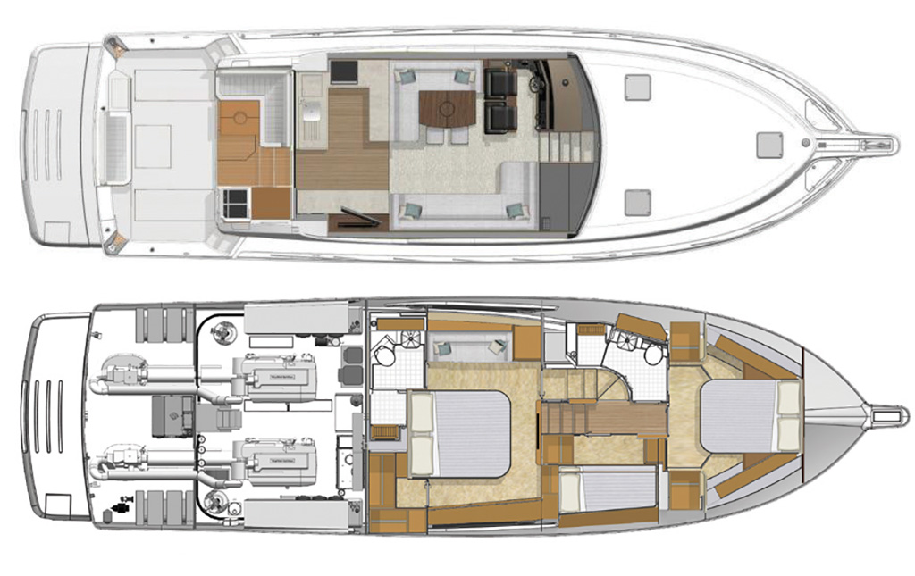 The 575 SUV (top) shares the same accomodations as the 57 EB (bottom).
