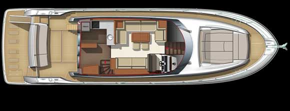 Prestige 550 layout diagram - main deck