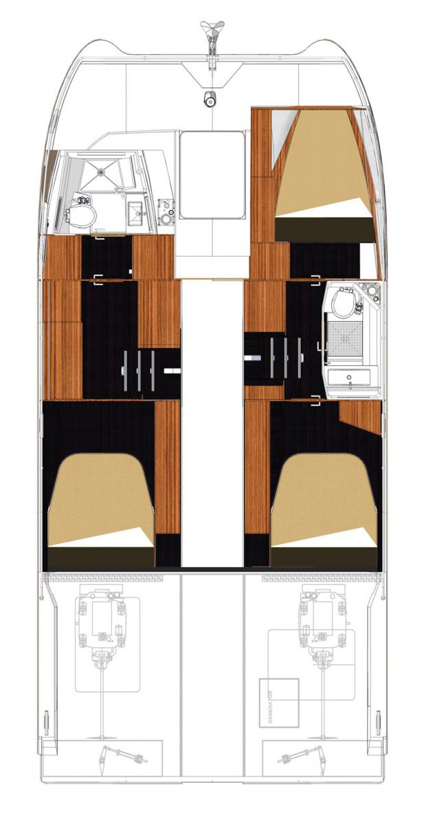 Fountaine Pajot 37 layout diagram