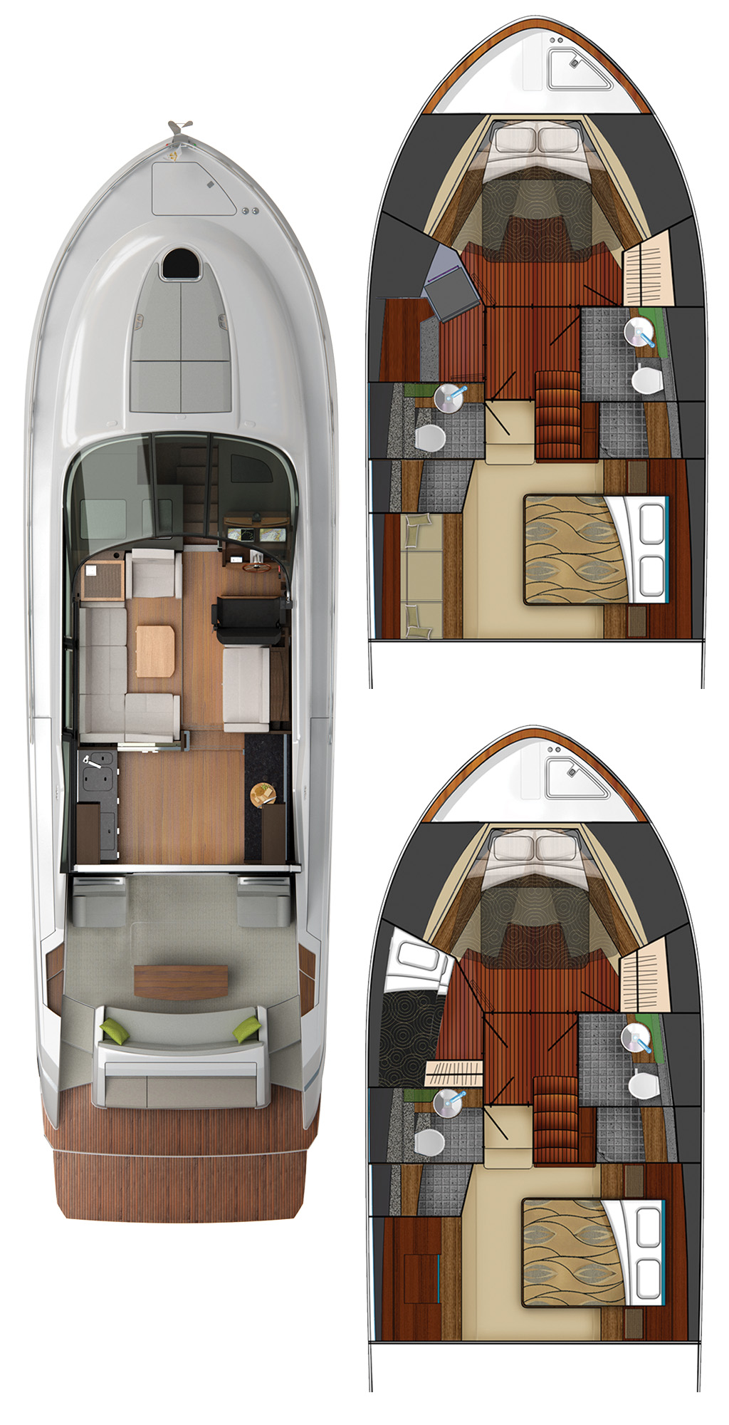 Tiara C53 Coupe layout diagram