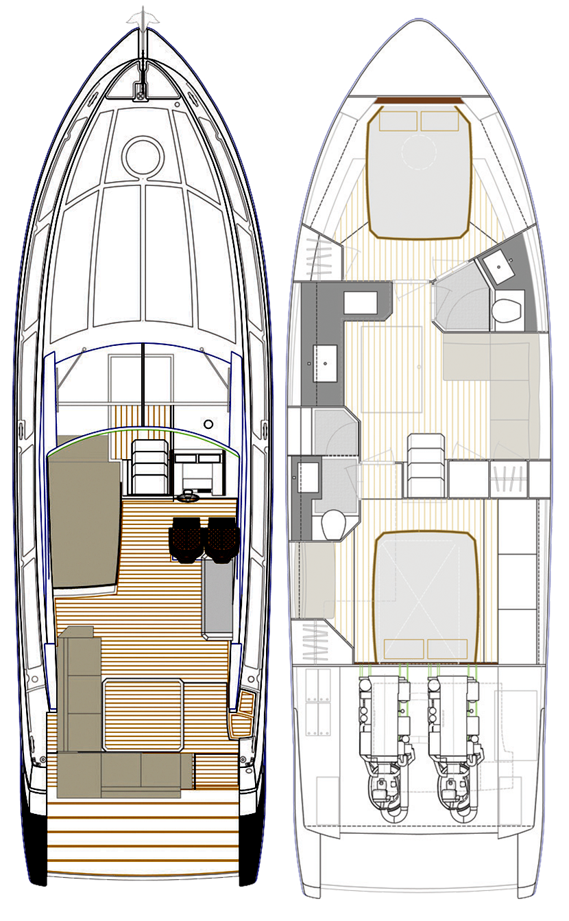 Rio Yachts 42 Air layout diagram