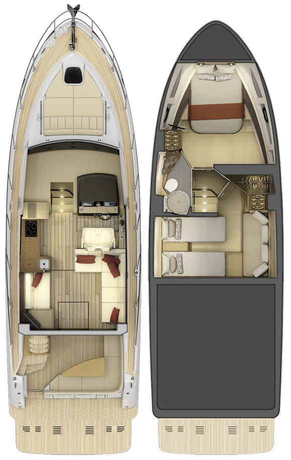 Sea Ray 400 Fly layout diagram