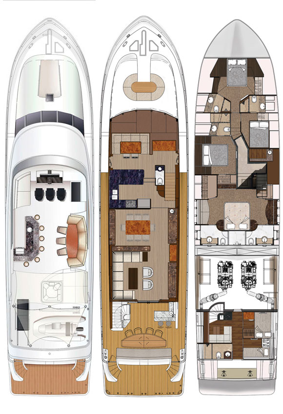 Ocean Alexander 90 deckplans