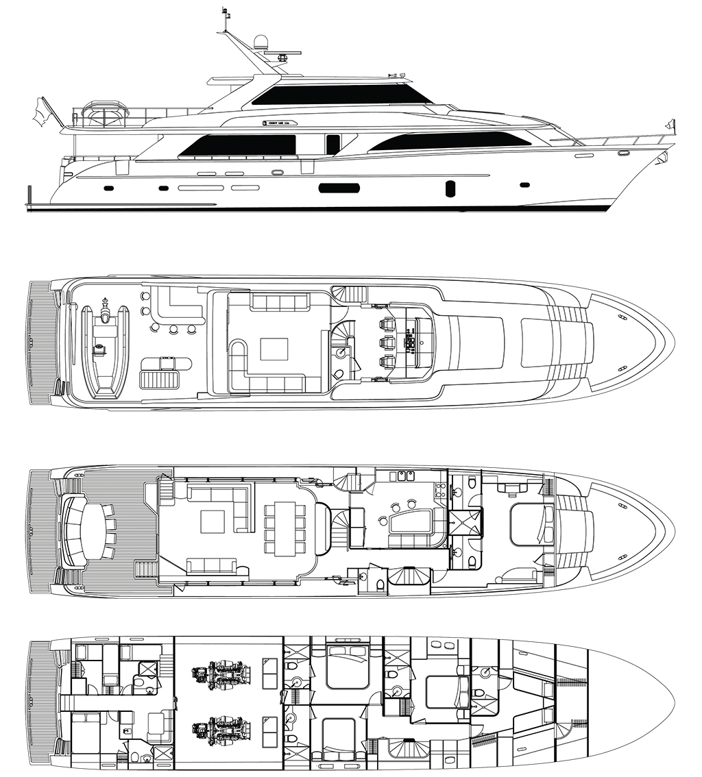 Cheoy Lee 104 layout diagram
