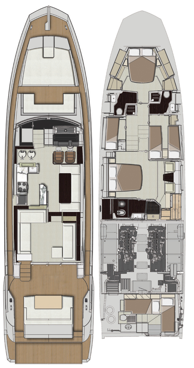 Azimut 66 Fly layout diagram