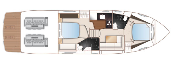 Princess V48 deck plans - lower deck