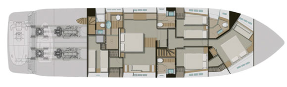Pearl 75 deckplan - lower deck