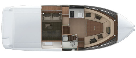 Azimut Atlantis 34 - deck plans - Lower deck