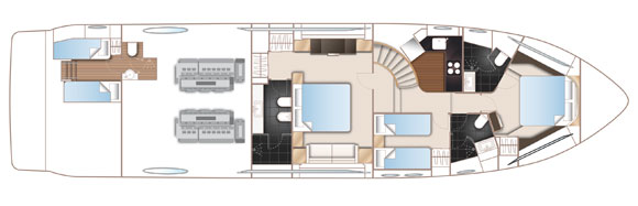 Princess S72 Lower deck deckplans