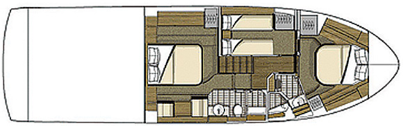 Sea Ray 510 Fly - deckplans, lowerdeck