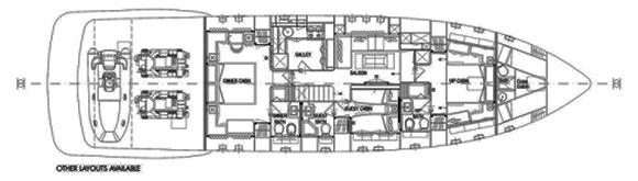 Mangusta 94 deck plans - layout options